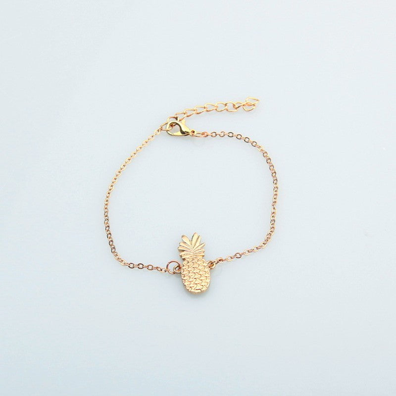 Lovely Hollow Three-Dimensional Pineapple Foot Chain Alloy Fruit Chain