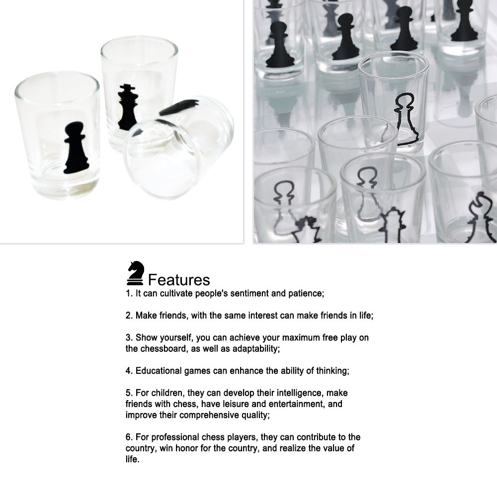 Chess Cup Game Set Board Development Chess Card Wine Cup Game
