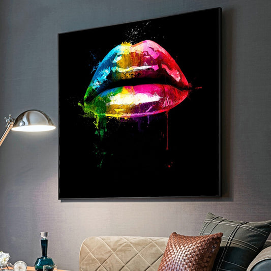 Color Lips Single Inkjet Painting Home Decoration