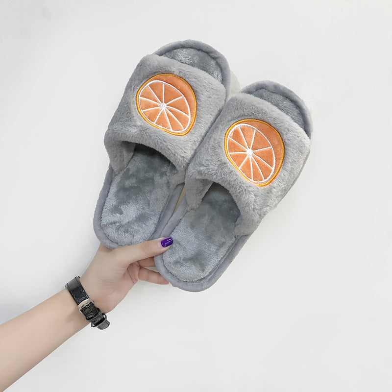 Fruit cotton slippers women