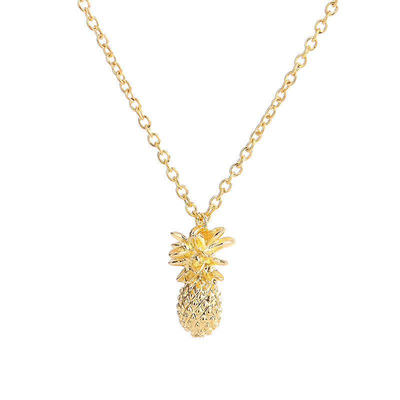 Pineapple Pendant Chain Necklace