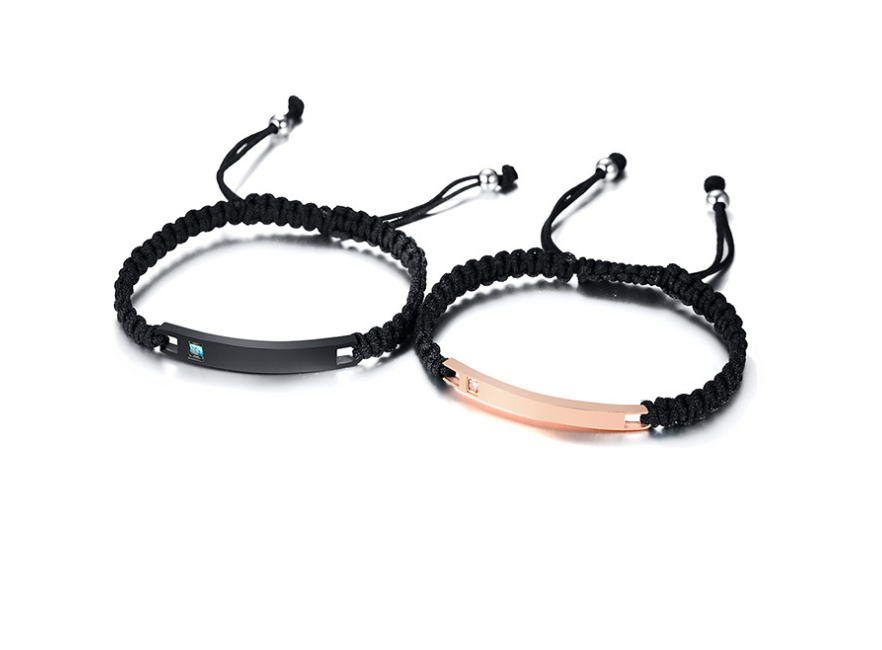 Titanium steel couple bracelet