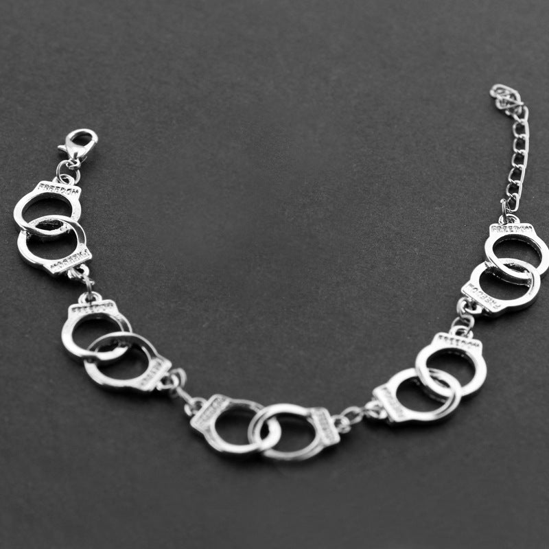 Movie Peripheral 50-Degree Grey Personality Handcuffs Bracelet