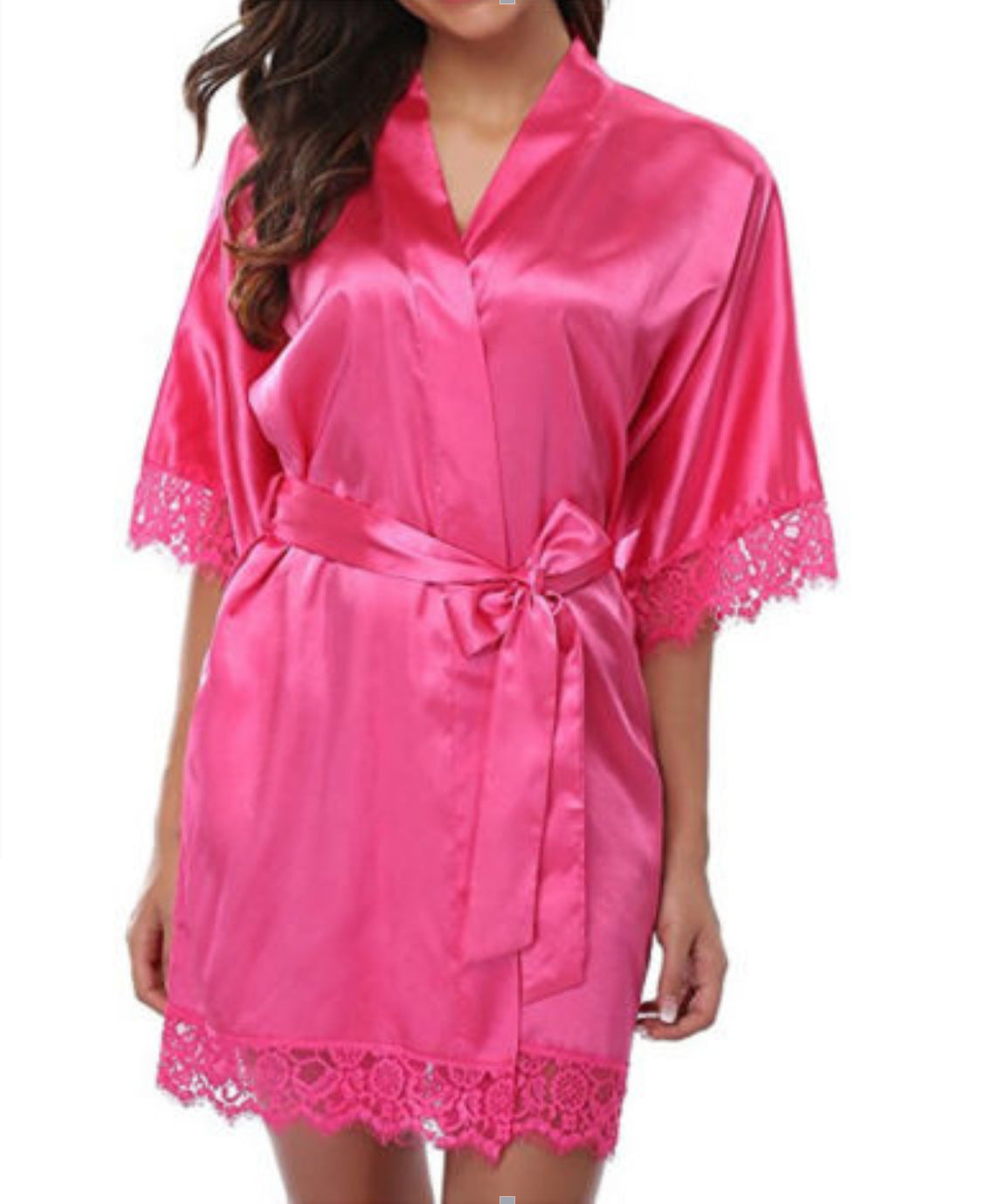 Sexy nightdress with ice silk bathrobe