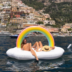 Inflatable Rainbow Cloud Floating Island