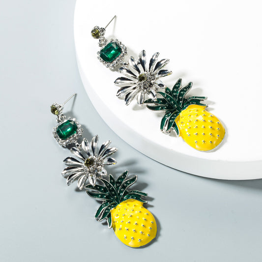 European and American earrings fruit pineapple earrings