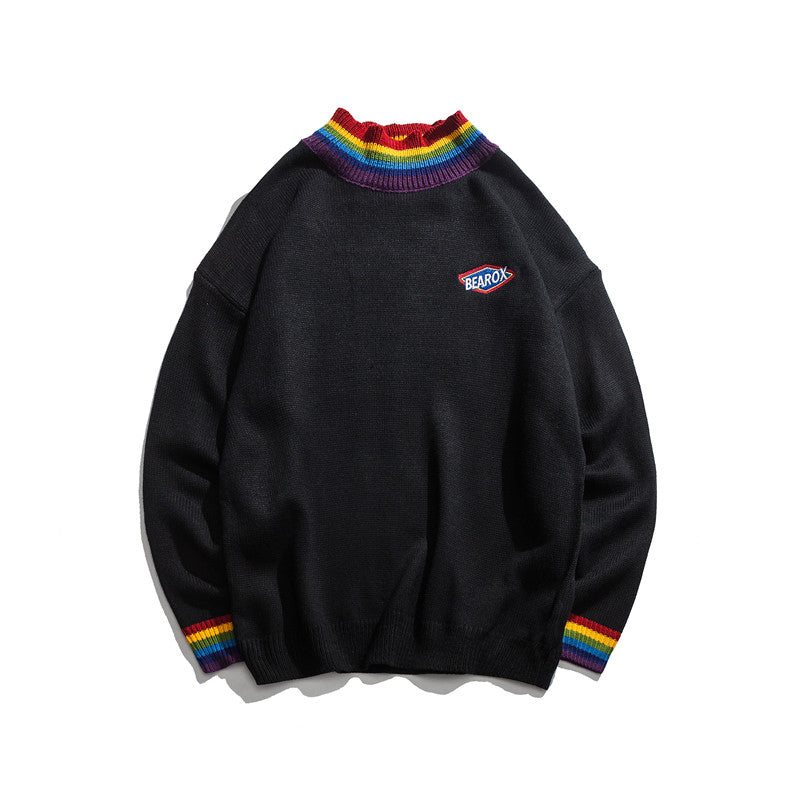 Contrast rainbow sweater