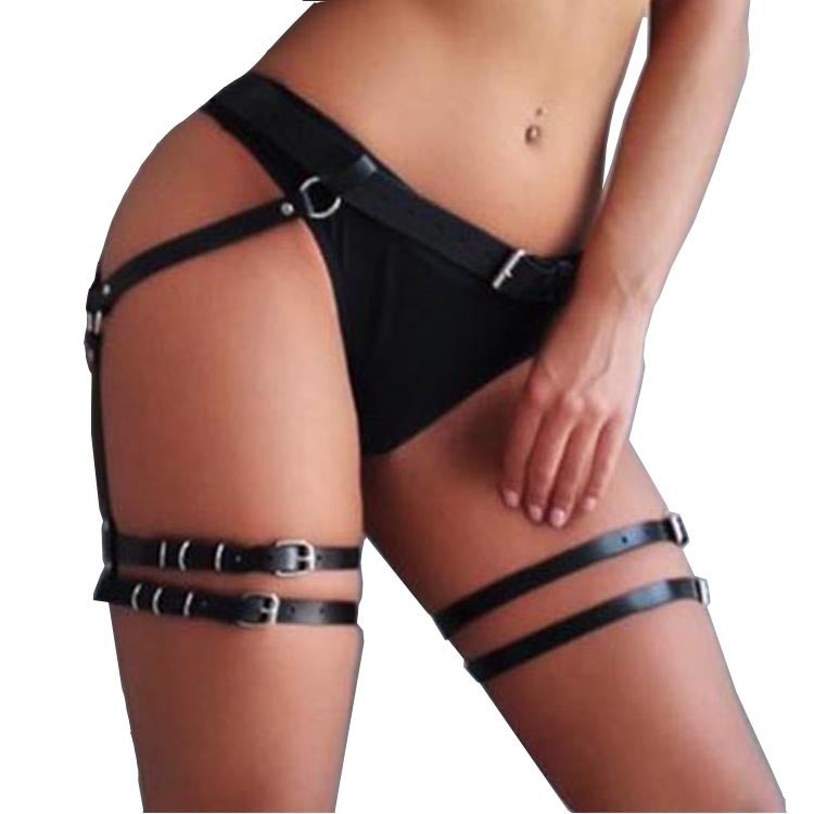 Adjustable Restraint Queen Leather Garter Belt