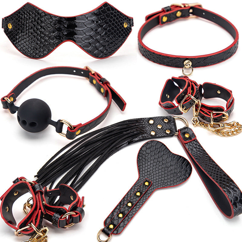 Black & Red BDSM Luxury Accessories Sets