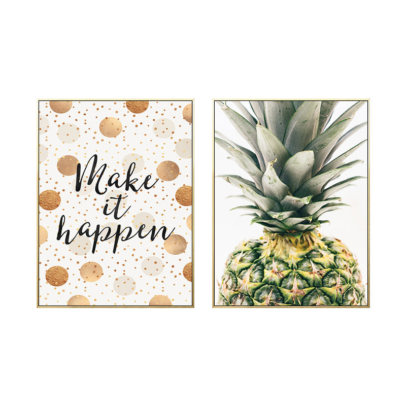 Make It Happen Pineapple Canvas Prints