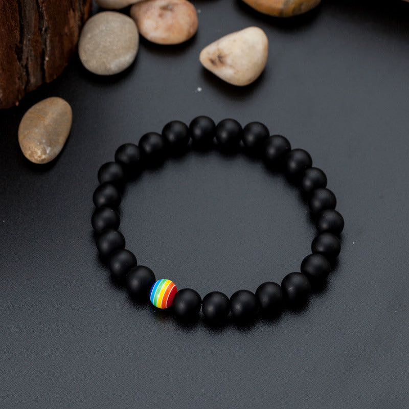 2021 speed sell new white pine sandstone colorful gay bracelet cross-border e-commerce special bracelet