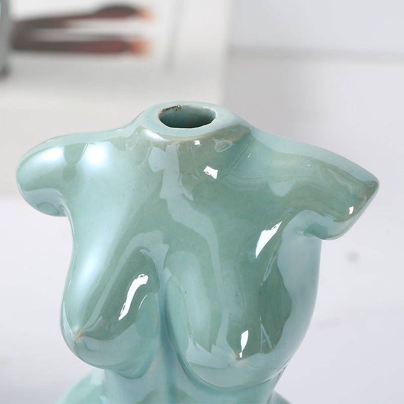Ceramic Vase Body Art Sculpture Decoration