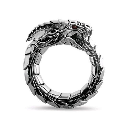 Vintage ethnic Dragon Male Rings Jewelry