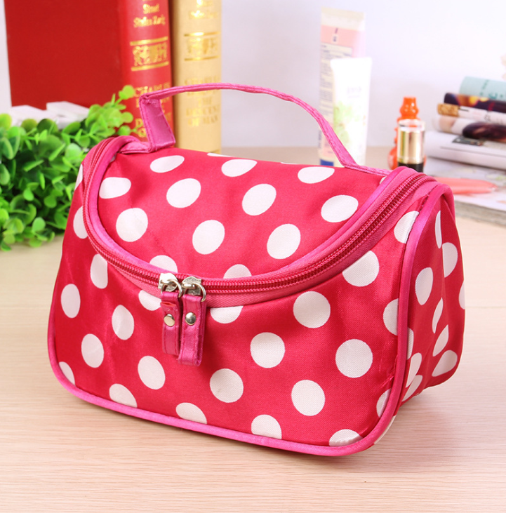 Cute peach heart Korean fashion clutch bag handbag bag wash bag cosmetic bag rose red black