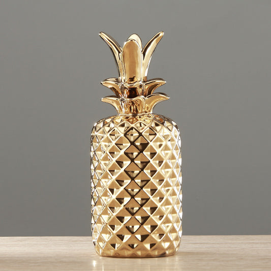 Golden Pineapple Storage Jar Ornaments Creative Jewelry Tray Crafts