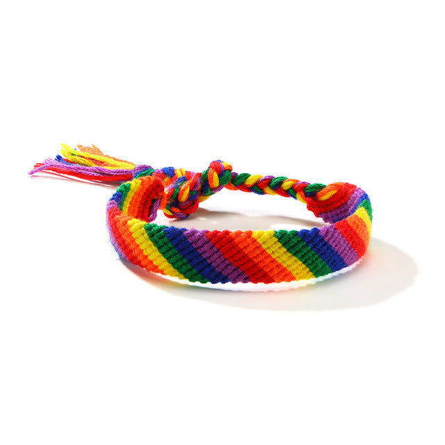 Rainbow Bracelet Weaving Handmade