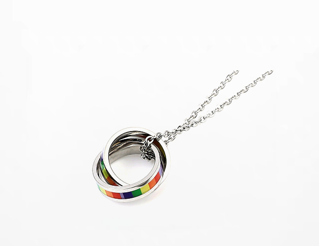 Rainbow Pride LGBT Couple Necklace