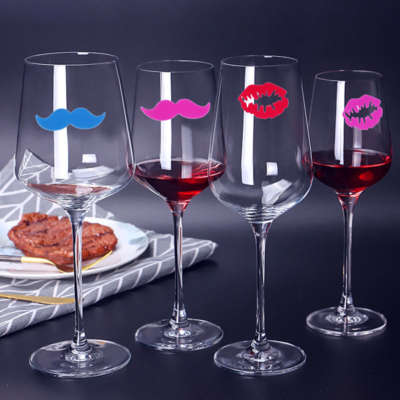 Silicone Lip Wine Glass Cup Marker