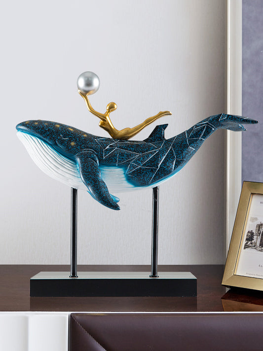 Modern light luxury whale ornaments