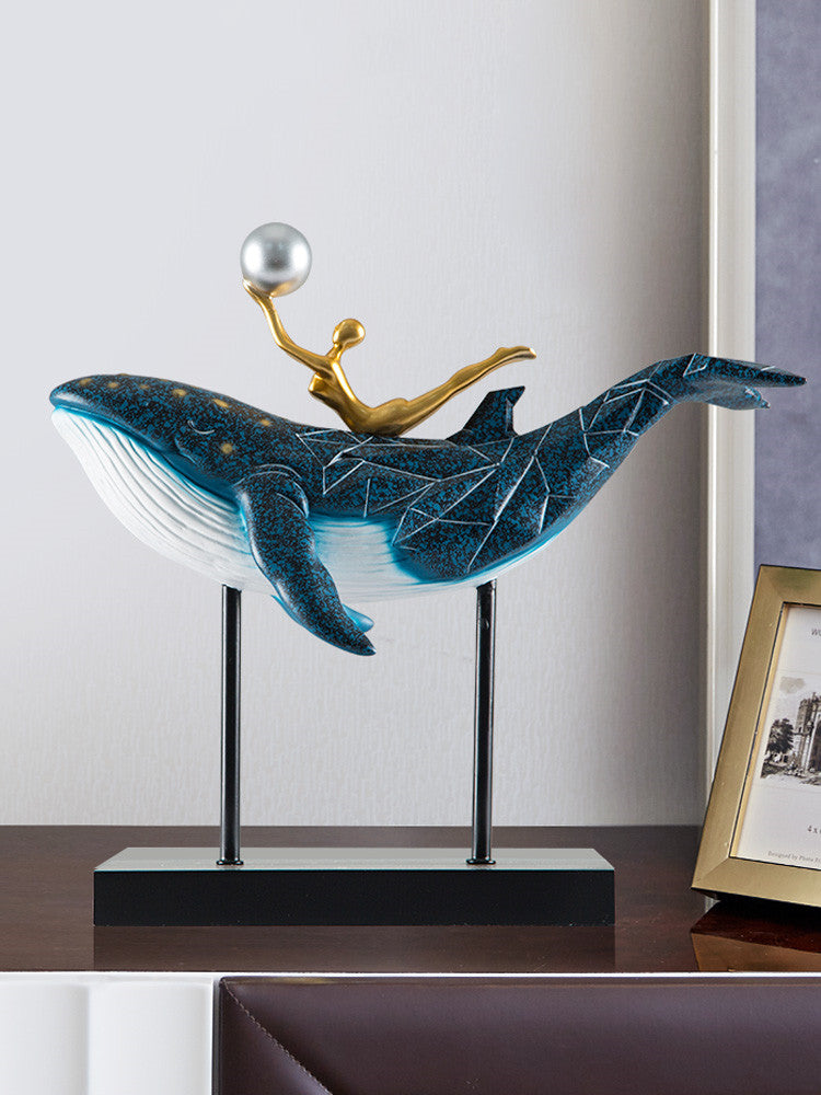 Modern light luxury whale ornaments