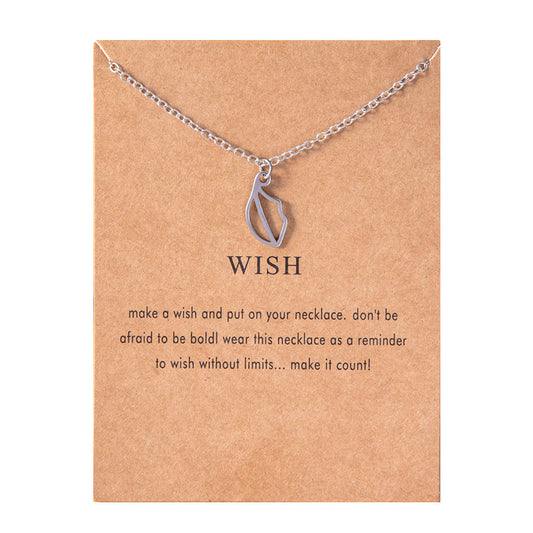 Lips Stainless Steel Wish Necklace