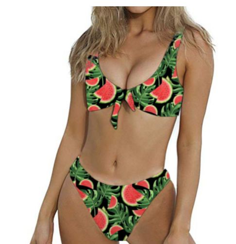 Bikini Fruit Stitching Strawberry Ladies Swimsuit