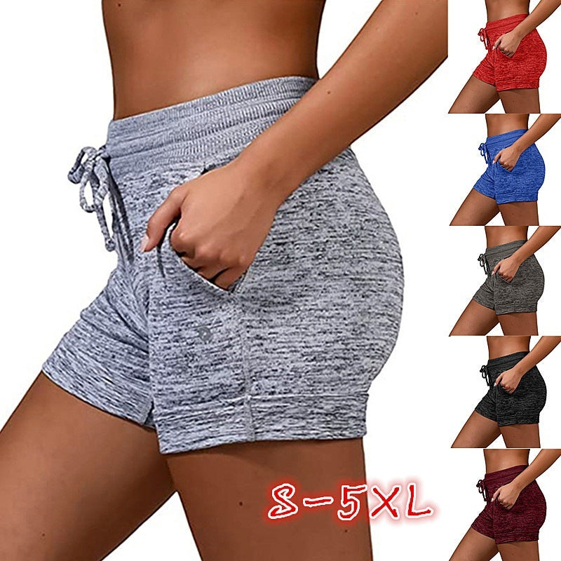Women Shorts Quick-dry Lace-up Stretch Sports Pants