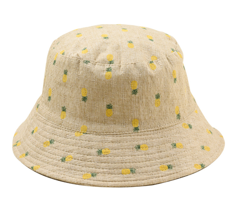 Small pineapple pattern fisherman hat