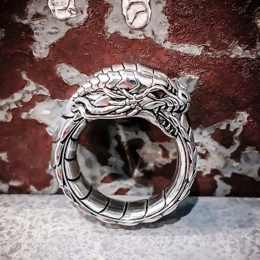 Vintage ethnic Dragon Male Rings Jewelry