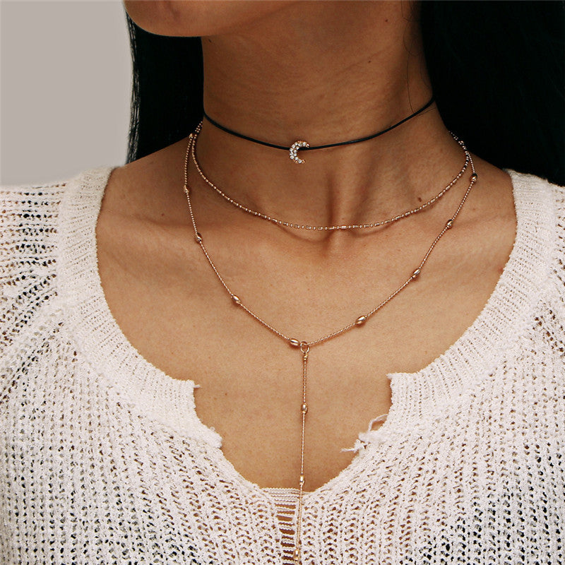 Simple Fashion Multilayer Choker Necklace