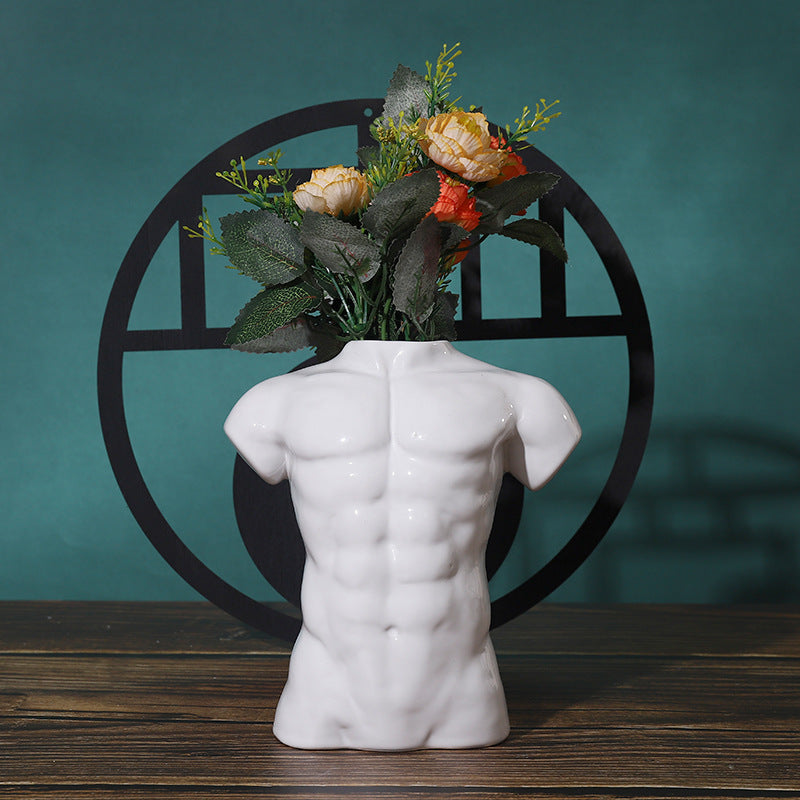 Nordic Figure Ceramic Statue Vase