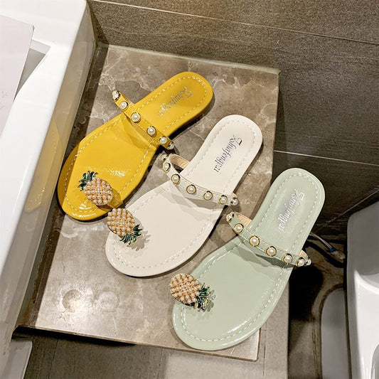 Pearl Pineapple Strap Sandals