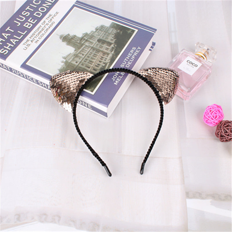 Fashion Hair Accessories Sequined Cat Ear Headband Children's Hair Accessories