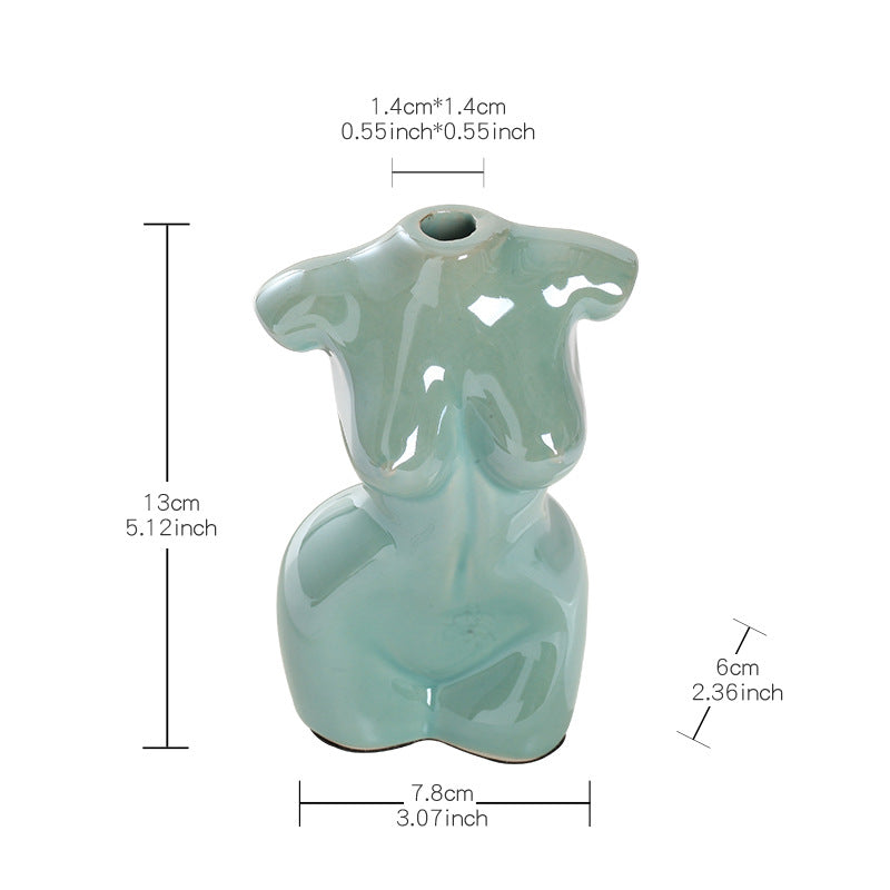 Ceramic Vase Body Art Sculpture Decoration