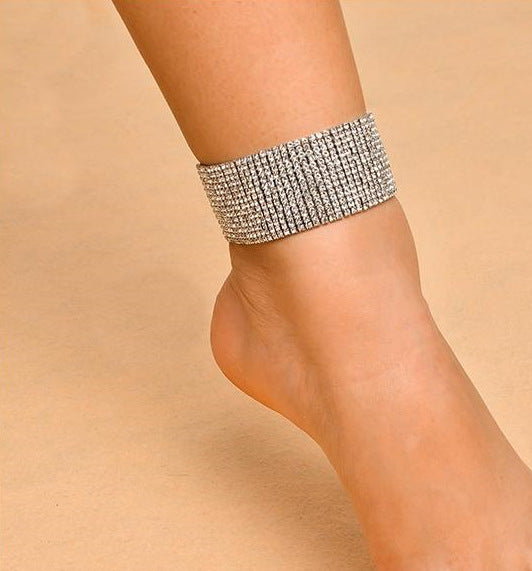 Geometric square diamond anklet anklet
