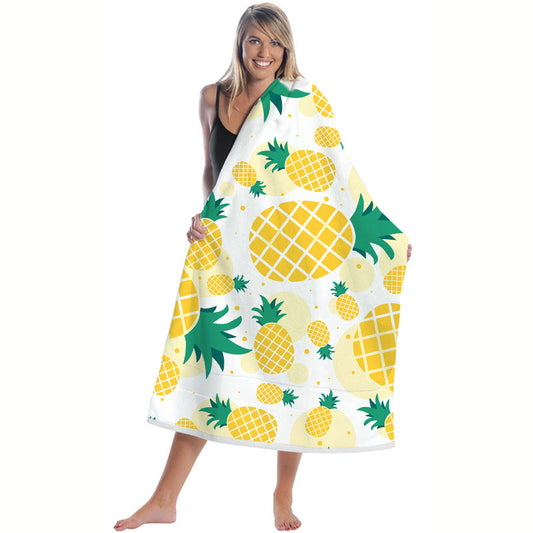 Fashionable square fruit print beach towel