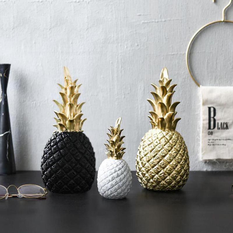 Golden Pineapple Creative Resin Ornaments