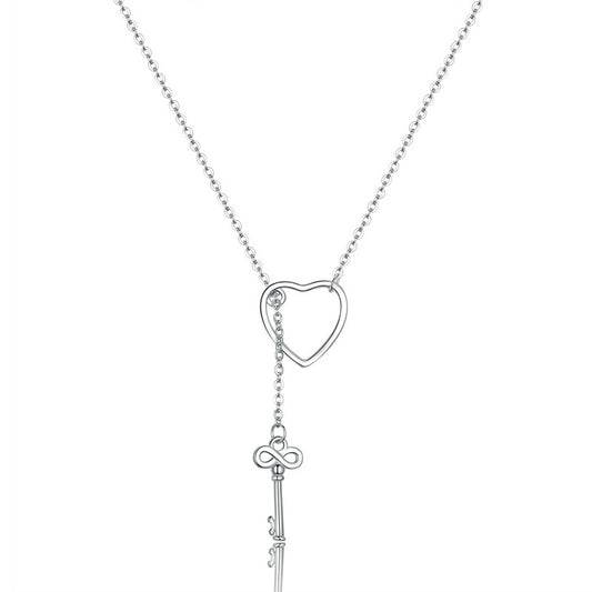 Heart and Key Toggle Necklace