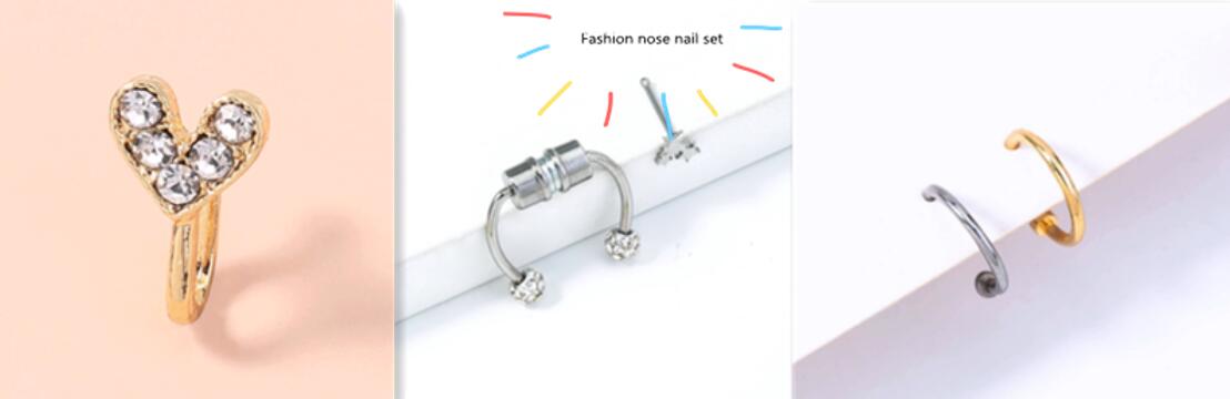 Creative Fashion Stainless Steel U-shaped Nose Nails