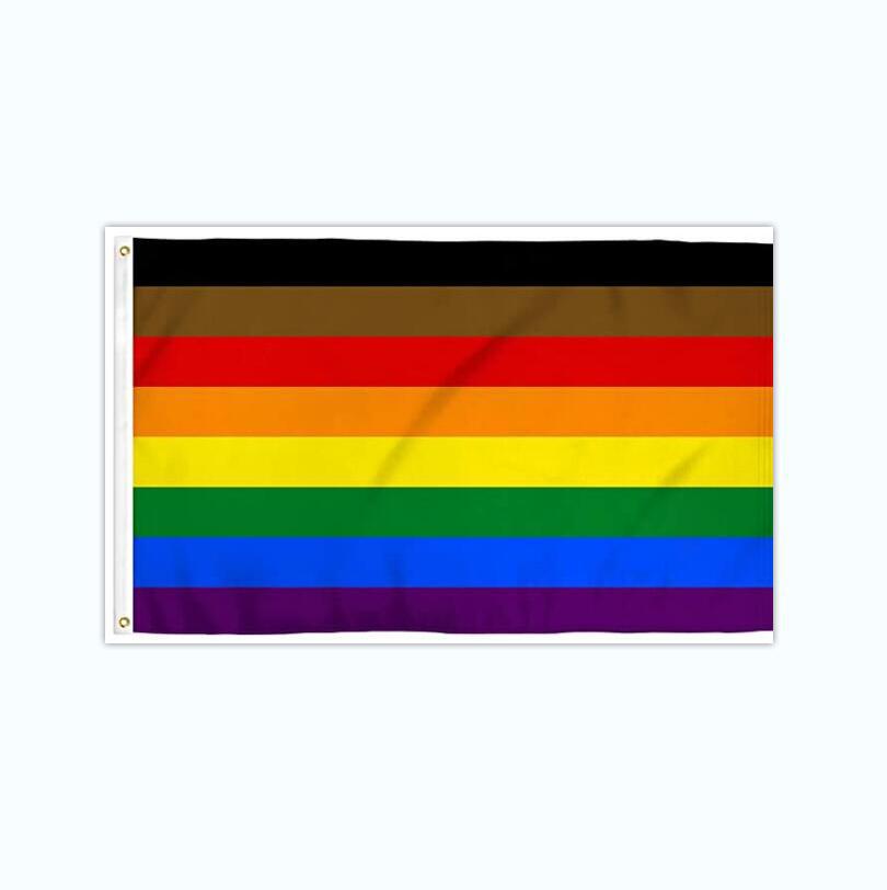 90x150cm 8-color Rainbow Flag Philadelphia Gay Flag