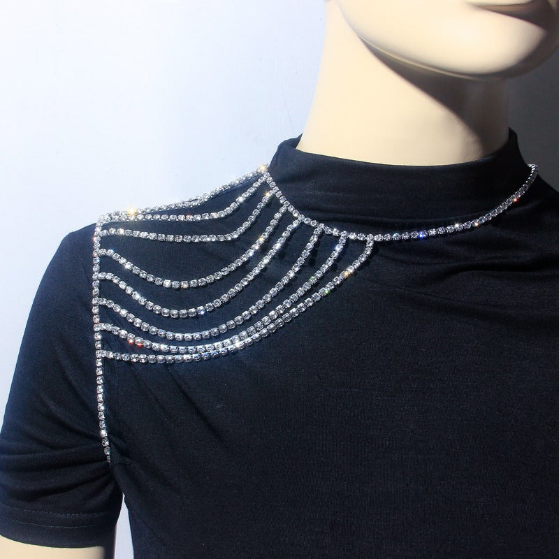 Fashion Rhinestone Shoulder Chain Clavicle Chain Bridal