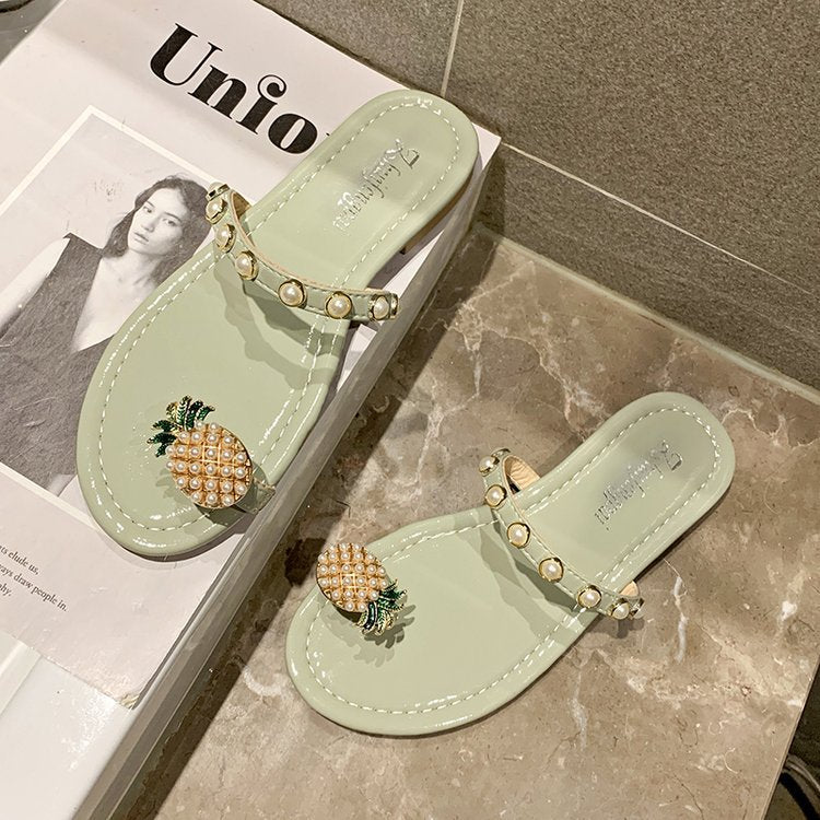 Pearl Pineapple Strap Sandals