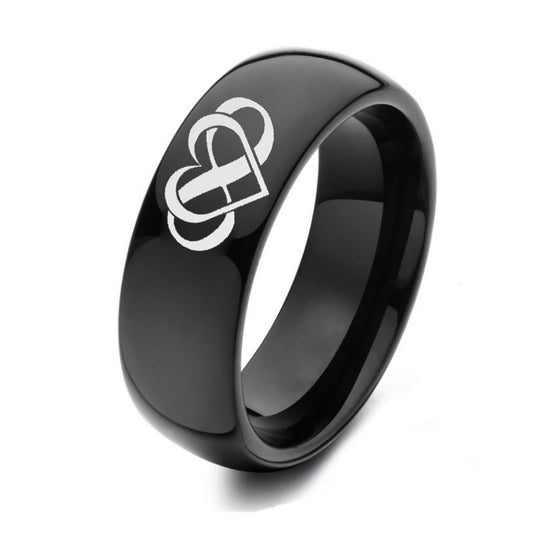 Infinite Love Heart Couple Fashion Titanium Steel Ring