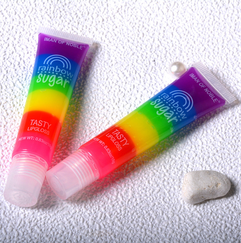 Rainbow Jelly Transparent Tube Colorless Moisturizing Lip Oil