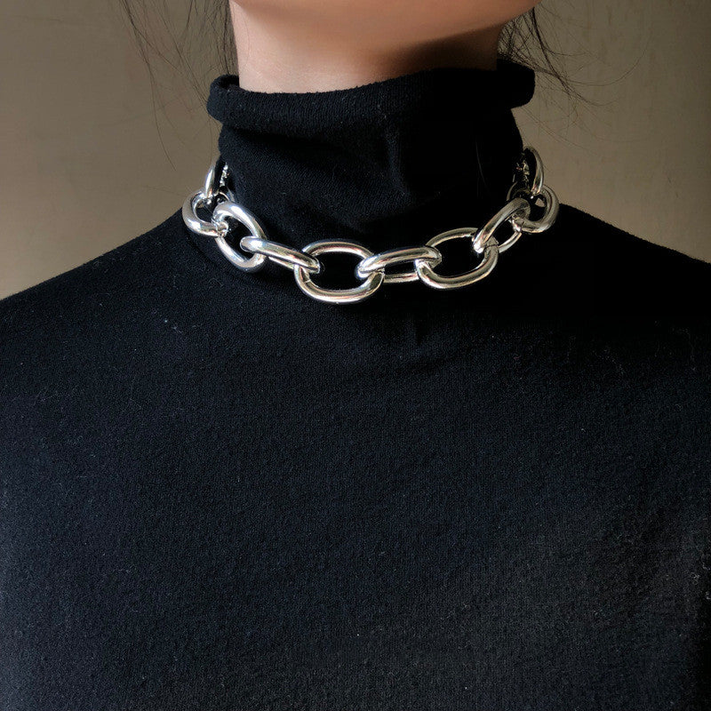 Choker exaggerated punk style lady necklace
