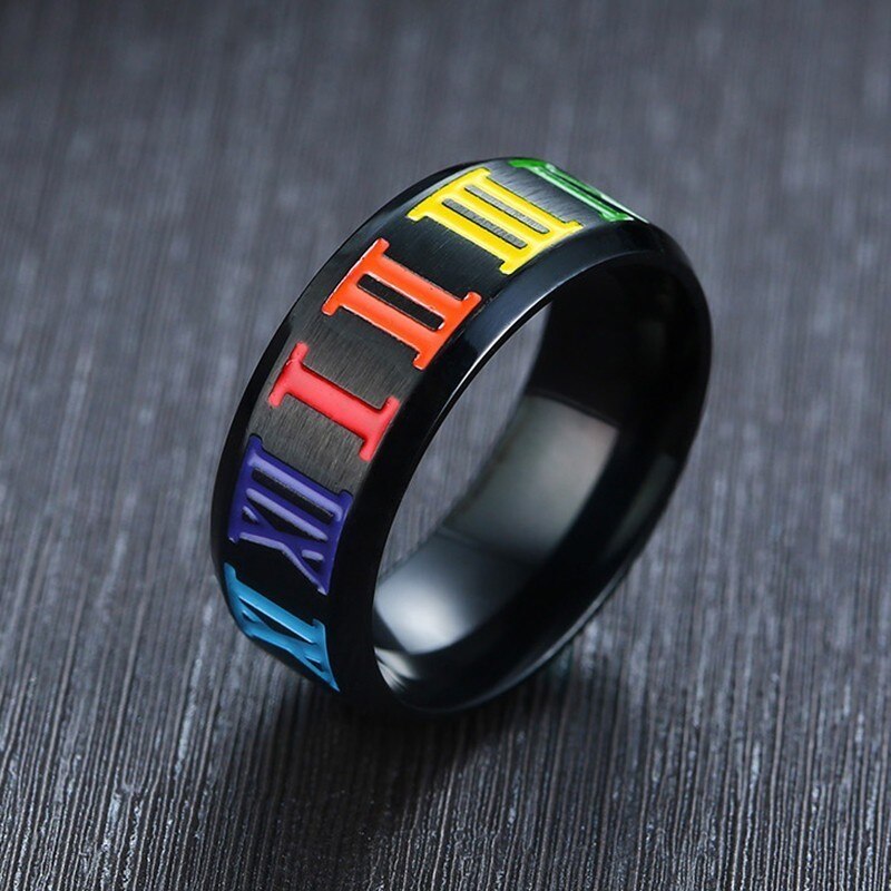 Titanium Steel Rainbow Ring