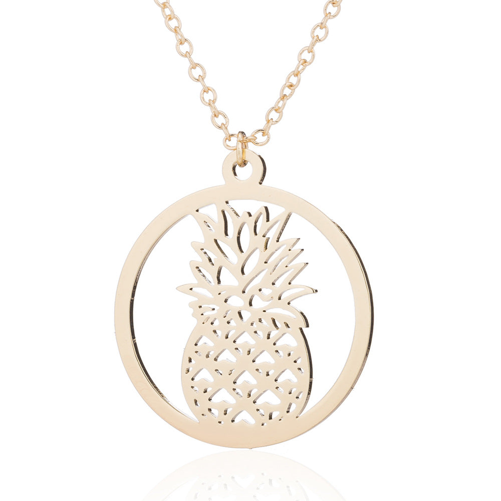 Personalized Retro Pineapple Clavicle Chain
