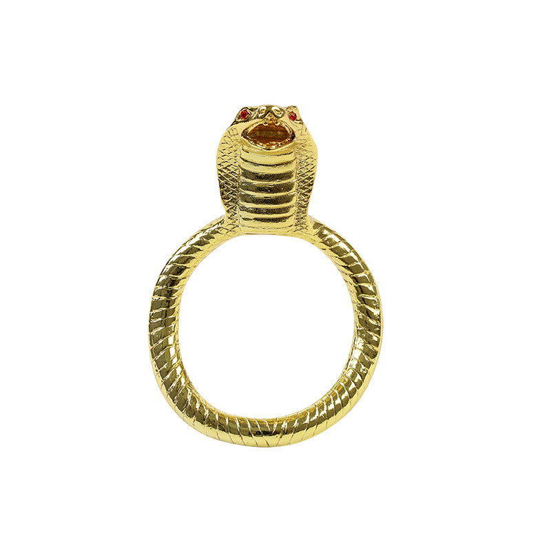 Zinc Alloy Snake Head Load-bearing Bondage Metal Ring
