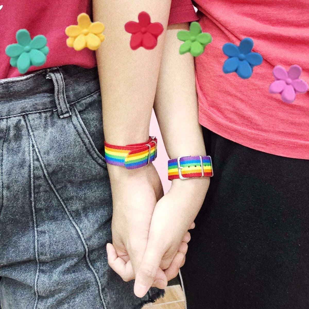 Couple girlfriends cool color bracelet