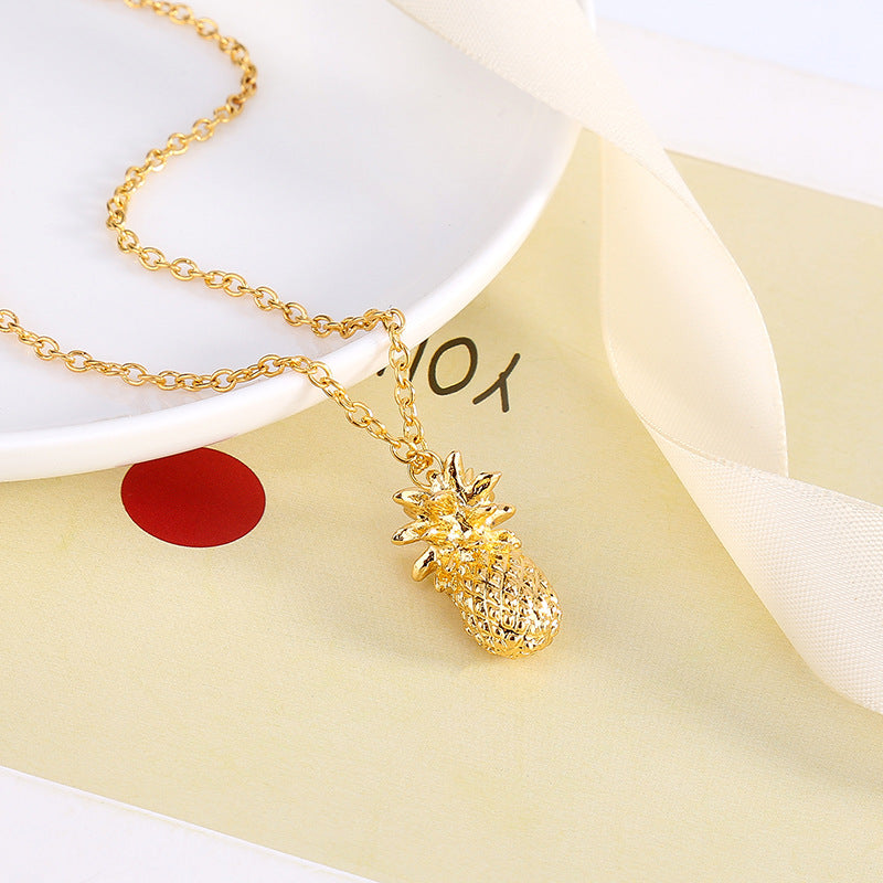Pineapple Pendant Chain Necklace